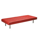 ギャラリービューアに画像を読み込みます。 Daybed in buttoned red leather with steel legs - Deszine Talks