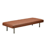 ギャラリービューアに画像を読み込みます。 Daybed, Tan-colored leather with steel legs - Deszine Talks