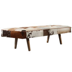 ギャラリービューアに画像を読み込みます。 Bench in cowhide leather with wooden legs - Deszine Talks