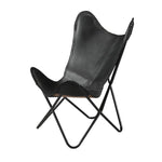 ギャラリービューアに画像を読み込みます。 Butterfly Chair with Black Leather Seat - Deszine Talks