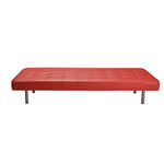 ギャラリービューアに画像を読み込みます。 Daybed in buttoned red leather with steel legs - Deszine Talks