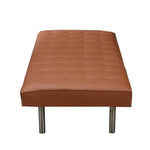 ギャラリービューアに画像を読み込みます。 Daybed, Tan-colored leather with steel legs - Deszine Talks