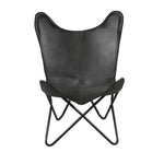 ギャラリービューアに画像を読み込みます。 Butterfly Chair with Black Leather Seat - Deszine Talks