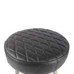 ギャラリービューアに画像を読み込みます。 Leather upholstery round stool with wooden Legs - Deszine Talks