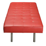 ギャラリービューアに画像を読み込みます。 Daybed in buttoned red leather with steel legs - Deszine Talks