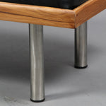 ギャラリービューアに画像を読み込みます。 Teak and leather bench / entrance furniture with steel legs - Deszine Talks