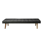 ギャラリービューアに画像を読み込みます。 Daybed in black leather with wooden legs - Deszine Talks