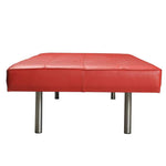 ギャラリービューアに画像を読み込みます。 Daybed in buttoned red leather with steel legs - Deszine Talks