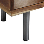 ギャラリービューアに画像を読み込みます。 Teak and leather bench / entrance furniture with steel legs - Deszine Talks