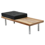 ギャラリービューアに画像を読み込みます。 Bench Entrance furniture made of exotic hardwood and leather Seat - Deszine Talks