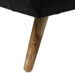 ギャラリービューアに画像を読み込みます。 Daybed in buttoned black leather with massive oblique legs - Deszine Talks