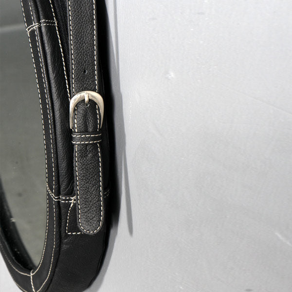 Leather Hanging Round Mirror - Deszine Talks