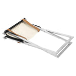 ギャラリービューアに画像を読み込みます。 Designer Folding steel stool with Leather Seat - Deszine Talks