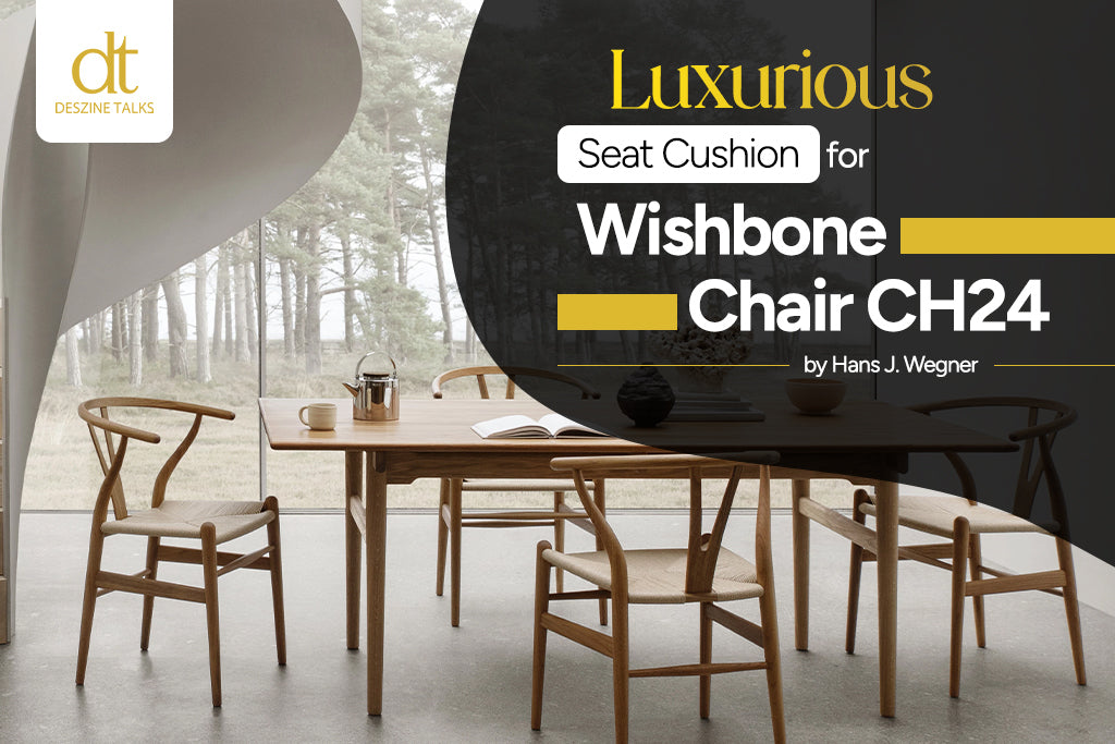 Luxurious Seat Cushion for Wishbone Chair CH24 by Hans J. Wegner