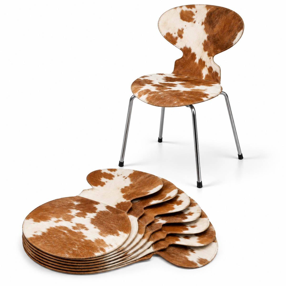 Hairon Leather Chair Covers for Arne Jacobsen Ant Chair 3101 | Set of 6