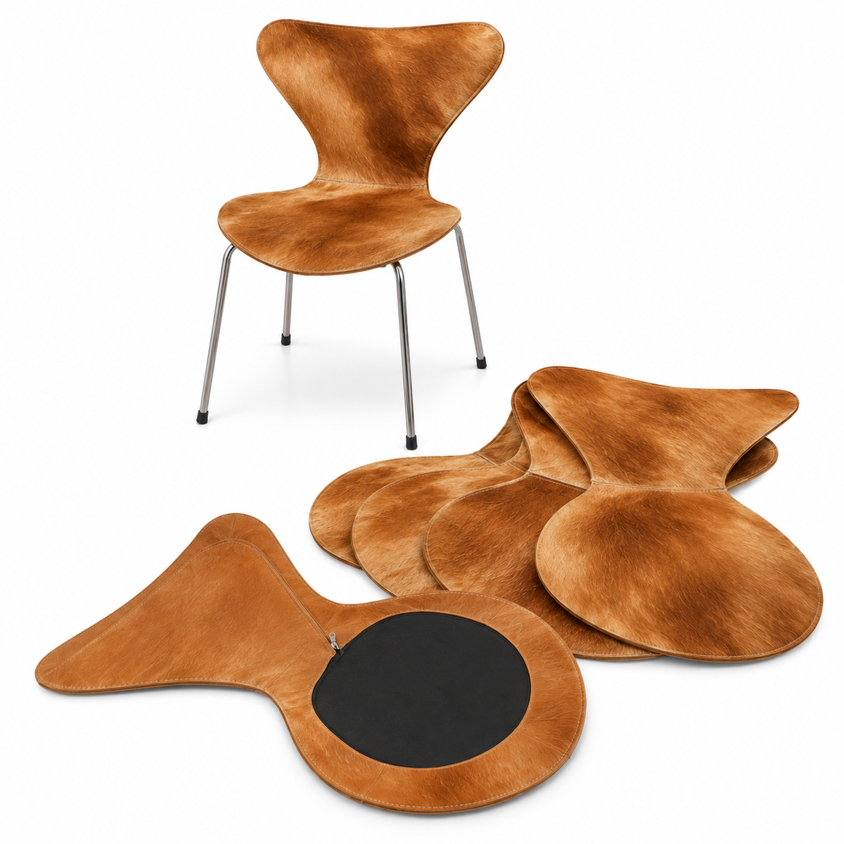 Hairon Leather Covers for Arne Jacobsen Series 7 Model 3107/3207 | Set of 6
