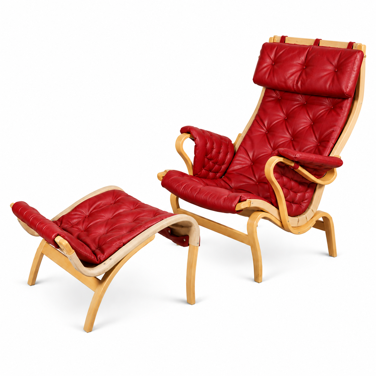 Leather Cushion Set for Bruno Mathsson Pernilla Lounge Chair | 5 Pcs