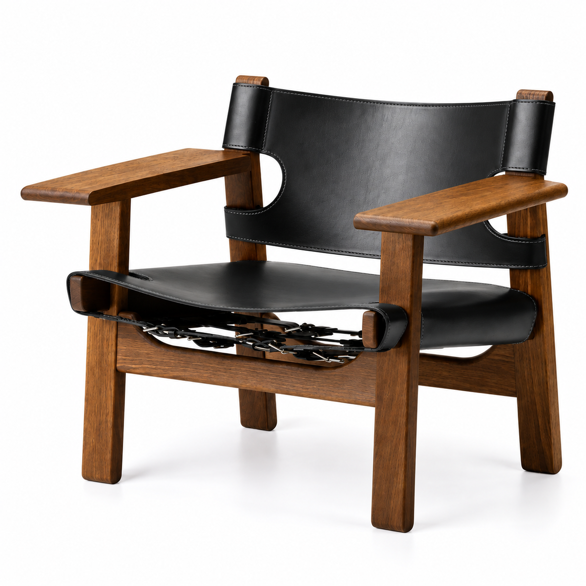 Complete Leather Set for Borge Mogensen Spanish Easy Chair Model 2226