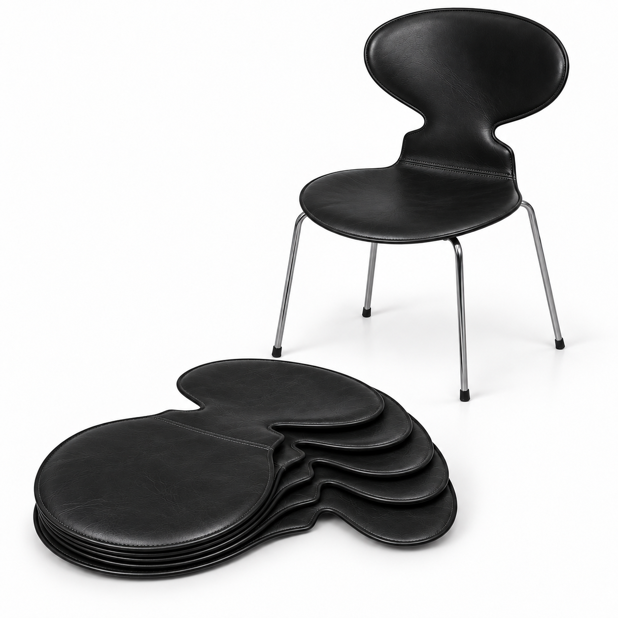 Leather Covers for Arne Jacobsen Ant Chair 3101 – Set of 4, 6 or 10