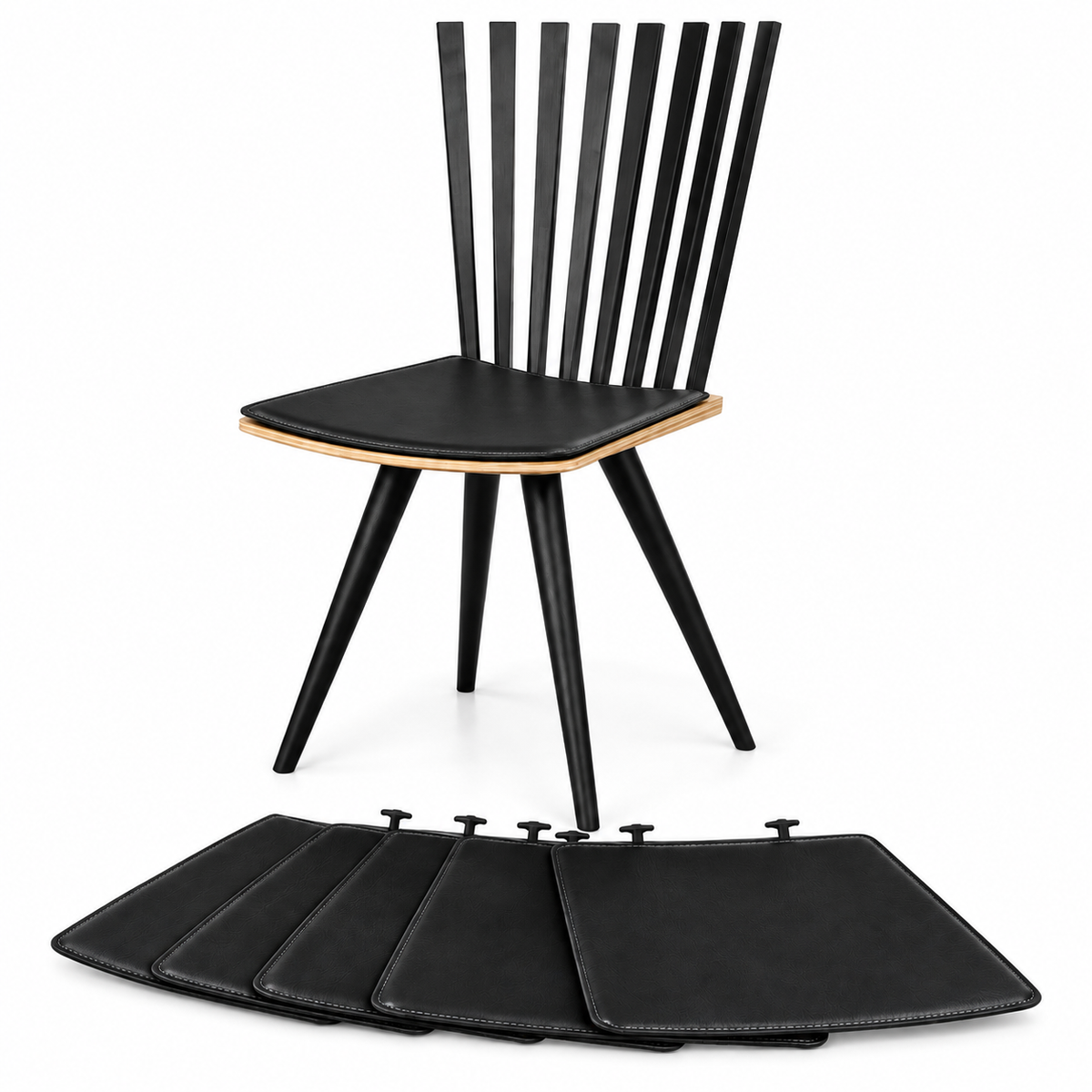 Leather Chair Pad for the Mikado Chair – Set of 6