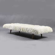 Daybed in white color with wooden legs - Deszine Talks