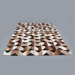 Load image into Gallery viewer, Handmade Genuine Hairon Leather Cowhide Patchwork Carpets - Deszine Talks
