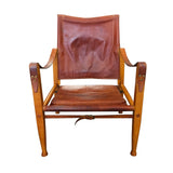 Leather replacement kit with cushion and leather straps for the safaristol chair