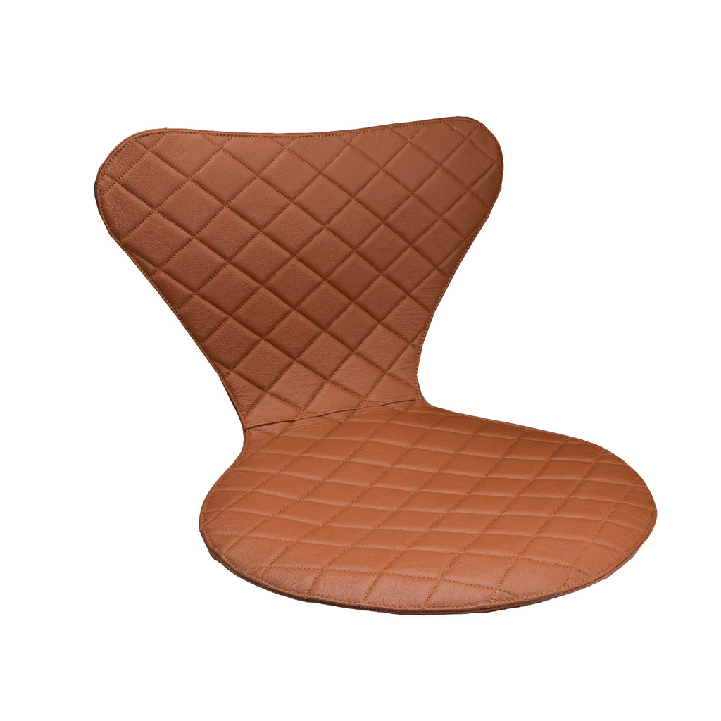 Leather Zic Zac covers for Arne Jacobsen's 3107/3207 chairs