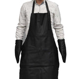 Grill Apron and Gloves, Made of Black Leather(3) - Deszine Talks