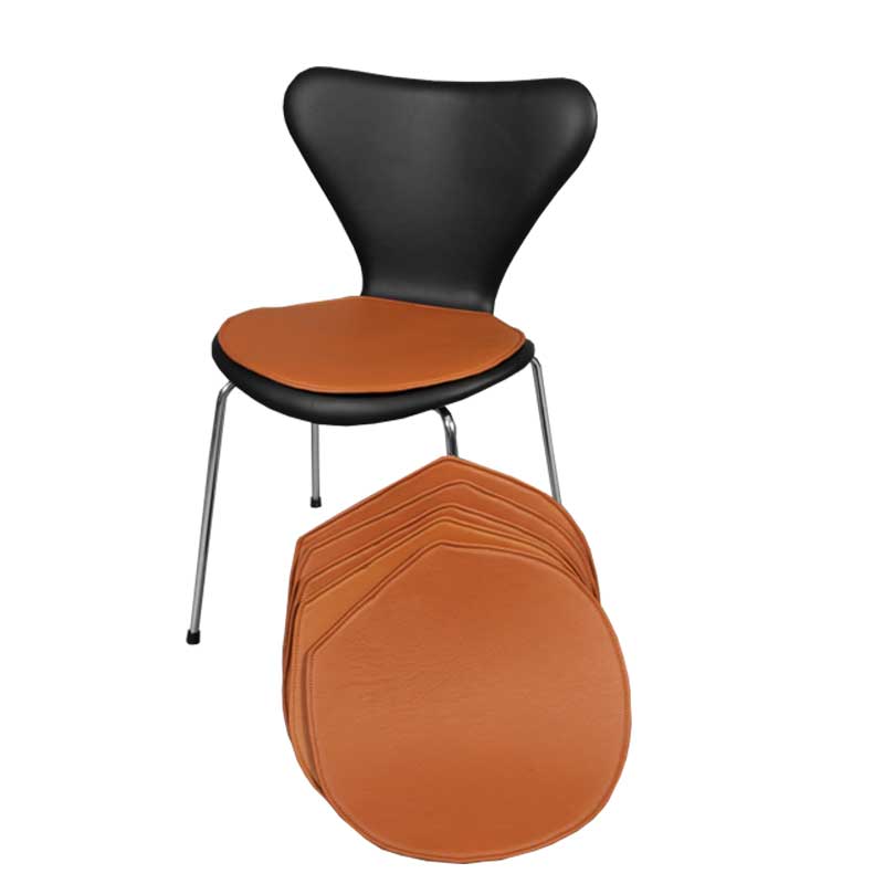 Leather Six cushions for Arne Jacobsen's Astole model 3107/3207 (7éren)