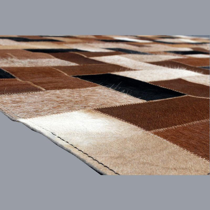 Handmade Genuine Hairon Leather Cowhide Patchwork Carpets - Deszine Talks
