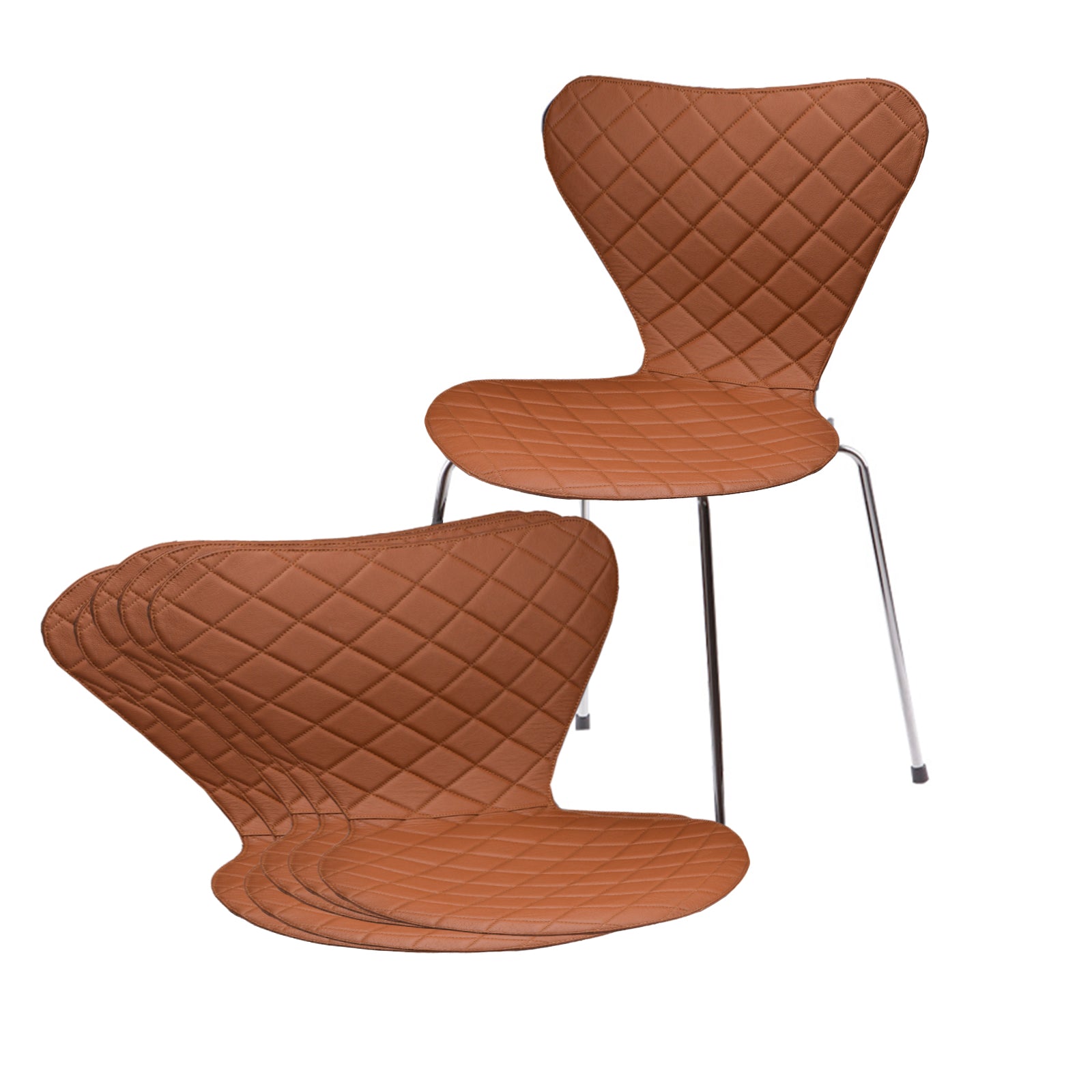Leather Zic Zac covers for Arne Jacobsen's 3107/3207 chairs - Deszine Talks