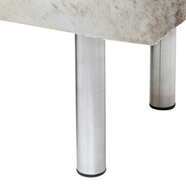 Bench in Cowhide Multi Color with Steel Legs - Deszine Talks