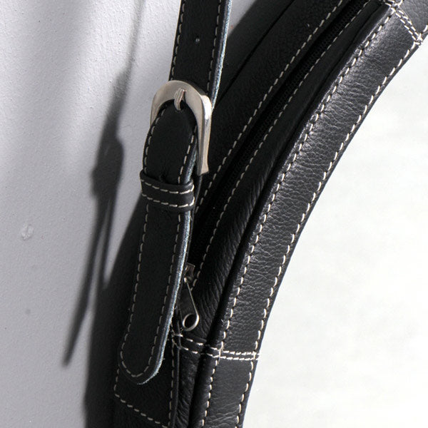 Leather Hanging Round Mirror - Deszine Talks