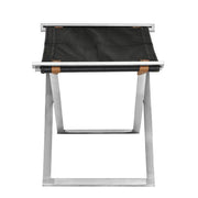Designer Folding steel stool with Leather Seat - Deszine Talks