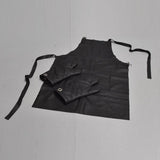 Grill Apron and Gloves, Made of Black Leather(3) - Deszine Talks
